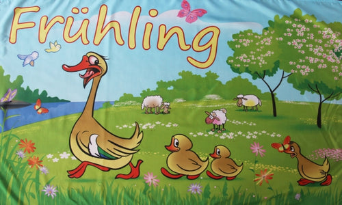 Frühling (Motiv 2) Fahne / Flagge 90x150 cm