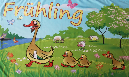Frühling (Motiv 2) Fahne / Flagge 90x150 cm
