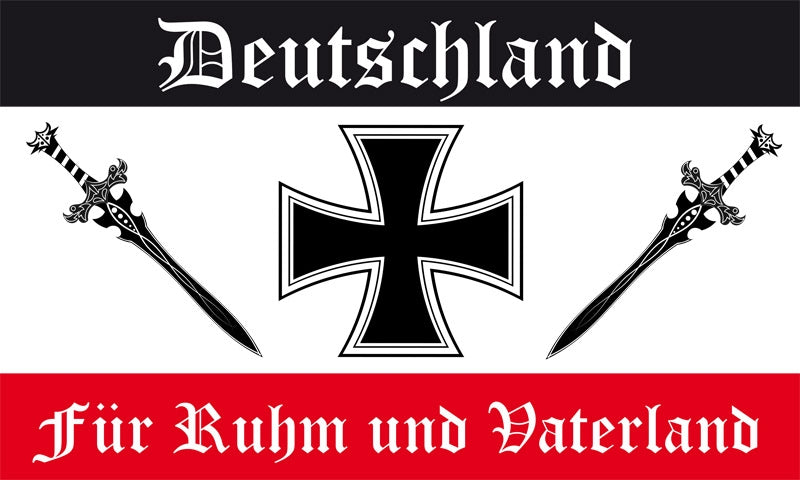 Für Ruhm und Vaterland Reichsflagge Fahne / Flagge 90x150 cm