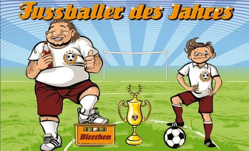Fussballer des Jahres Fahne / Flagge 90x150 cm