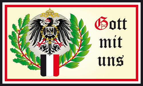 Gott mit uns (Motiv 4 Adler Wappen) Fahne / Flagge 90x150 cm