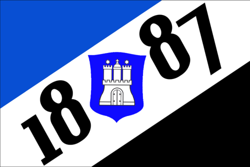 Hamburg - 1887 Fahne / Flagge 90x150 cm