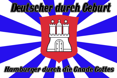 Hamburger durch die Gnade Gottes Fahne / Flagge 90x150 cm