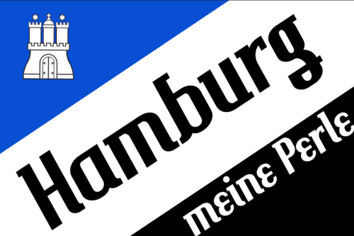 Hamburg meine Perle (Motiv 2) Fahne / Flagge 90x150 cm