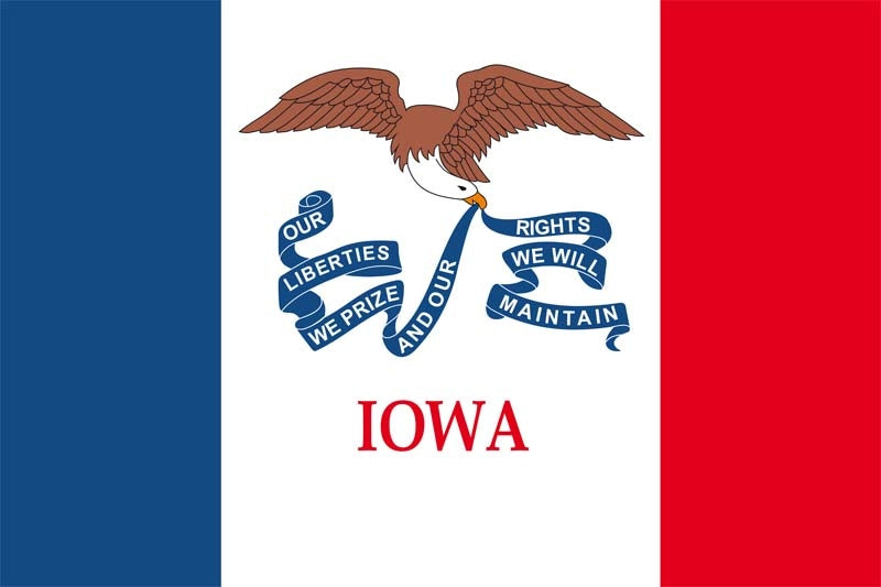Iowa USA Fahne / Flagge 90x150 cm