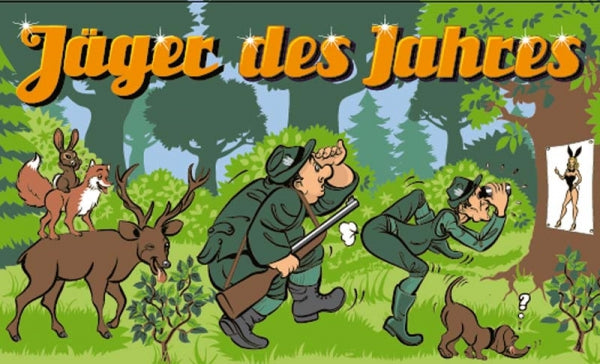 Jäger des Jahres Fahne / Flagge 90x150 cm