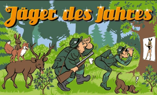 Jäger des Jahres Fahne / Flagge 90x150 cm