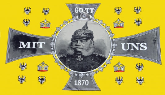 Kaiser Wilhelm Gott mit uns 1870 Fahne / Flagge 90x150 cm