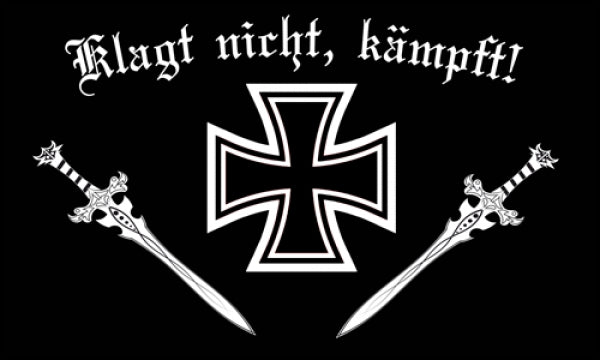 Klagt nicht, Kämpft Fahne / Flagge 90x150 cm