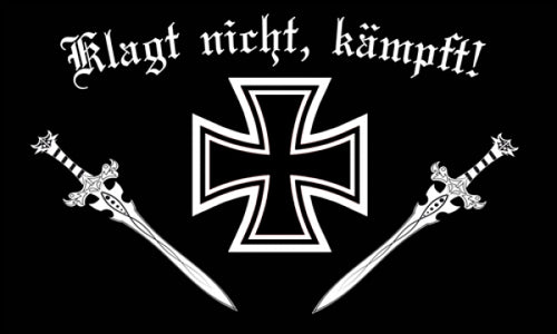 Klagt nicht, Kämpft Fahne / Flagge 90x150 cm