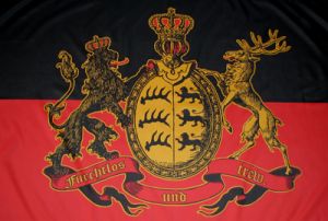Königreich Württemberg (Motiv 3) Fahne / Flagge 90x150 cm