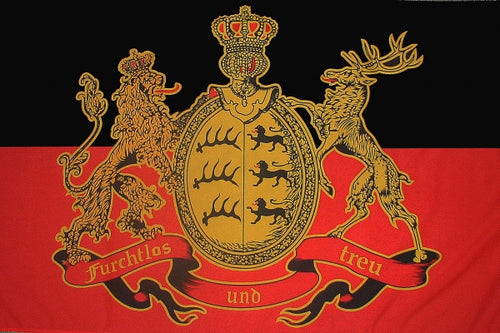 Königreich Württemberg (Motiv 4) "großes Wappen" Fahne / Flagge 90x150 cm