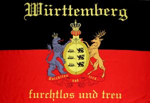 Königreich Württemberg furchtlos und treu Fahne / Flagge 90x150 cm