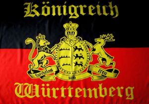 Königreich Württemberg mit Schrift Fahne / Flagge 90x150 cm