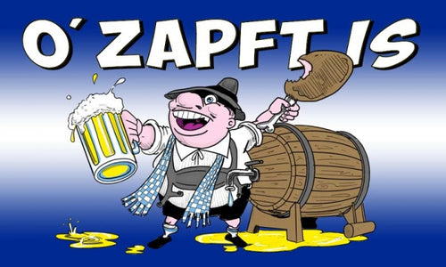 Oktoberfest O'zapft is Fahne / Flagge 90x150 cm