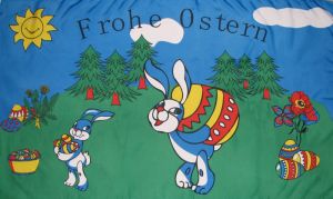 Ostern Motiv 2 Fahne / Flagge 90x150 cm