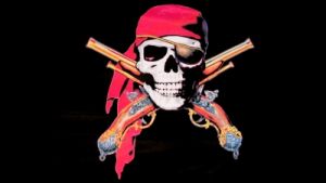 Piraten mit Pistolen Fahne / Flagge 90x150 cm
