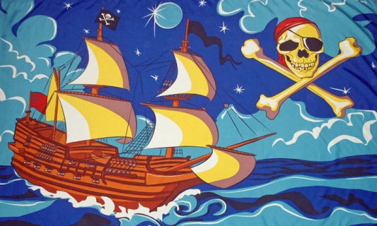 Piratenschiff Motiv 3 Fahne / Flagge 90x150 cm