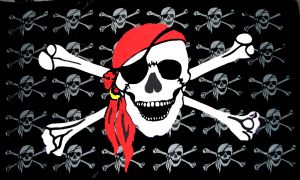 Pirat mit Kopftuch Motiv 3 Fahne / Flagge 90x150 cm