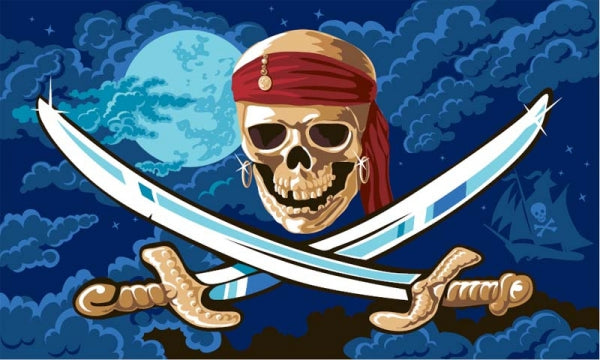 Pirat mit Säbel Motiv Nr.2 Fahne / Flagge 90x150 cm