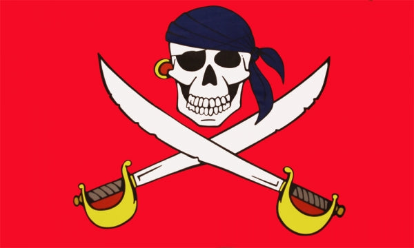 Pirat mit Säbel (Motiv5) Fahne / Flagge 90x150 cm
