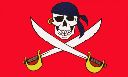 Pirat mit Säbel (Motiv5) Fahne / Flagge 90x150 cm
