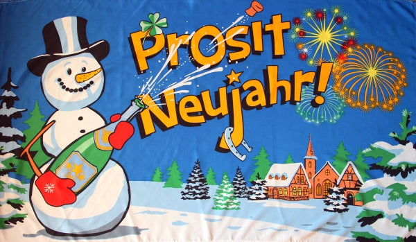 Prosite Neujahr Motiv 3 Fahne / Flagge 90x150 cm