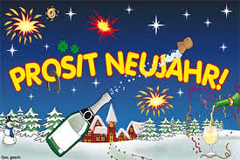 Prosit Neujahr Fahne / Flagge 90x150 cm
