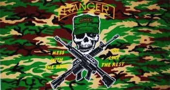 Ranger Camouflage Mess with the best USA Fahne / Flagge 90x150 cm