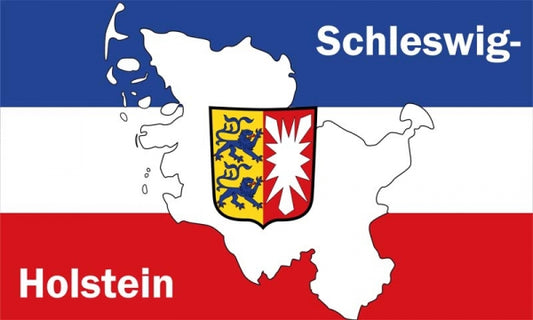 Schleswig-Holstein Landkarte Fahne / Flagge 90x150 cm