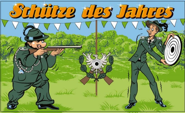 Schütze des Jahres Fahne / Flagge 90x150 cm