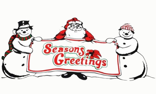 Season's Greetings Fahne / Flagge 90x150 cm