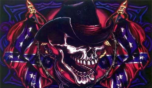 Skull Cowboy Fahne / Flagge 90x150 cm
