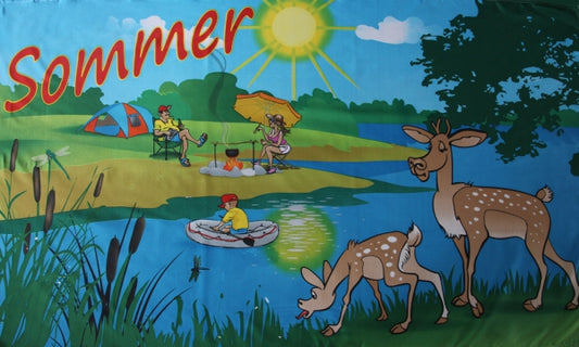 Sommer (Motiv 2) von Fahne / Flagge 90x150 cm