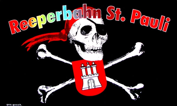 St. Pauli Reeperbahn Fahne / Flagge 90x150 cm