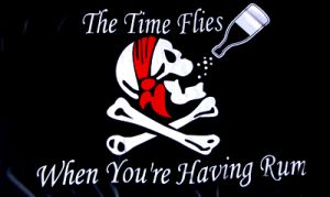 PIrat The Time Flies (Rum) Fahne / Flagge 90x150 cm