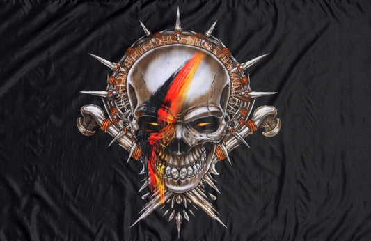 Totenkopf Skull Deutschland Fahne / Flagge 90x150 cm