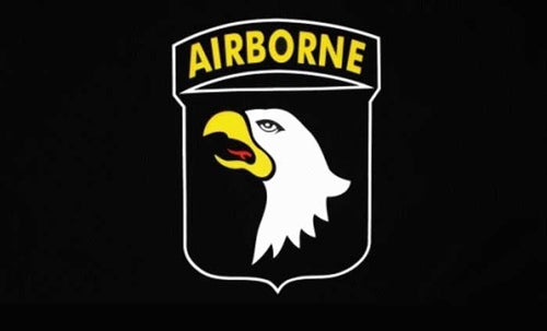 USA 101st Airborne Schwarz Fahne / Flagge 90x150 cm