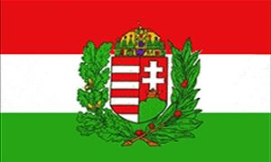 Ungarn mit Wappen  Fahne / Flagge 90x150 cm