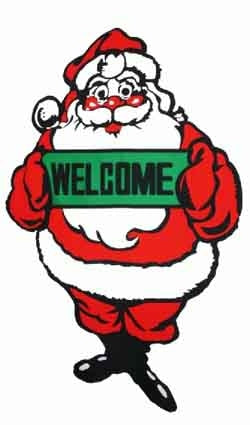 Weihnachtsmann Welcome Fahne / Flagge 90x150 cm (Hochkannt)