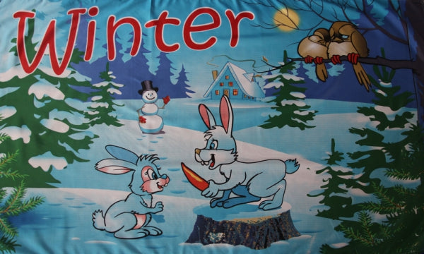 Winter (Motiv 2) Fahne / Flagge 90x150 cm