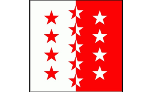 Kanton Wallis Fahne / Flagge 120x120 cm