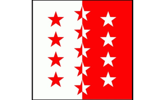 Kanton Wallis Fahne / Flagge 120x120 cm